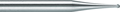 Foret en métal dur, denture de forêt droite, forme : sphérique (ronde), ø 0,8 mm