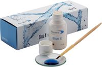 Nacera® Blue X set, translucent liquid (15 ml Nacera® Blue X liquid, brush and mixing dish made of glass)