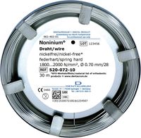 Noninium® Rollendraht, rund 0,70 mm / 28, federhart