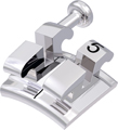 equilibrium® mini, Metallbracket mit Häkchen, Zahn 25, -7° Torque, 0° Angulation, Roth 18