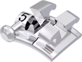 equilibrium® mini, Metallbracket mit Häkchen, Zahn 45, -22° Torque, 0° Angulation, Roth 18