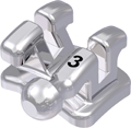 discovery® smart, Metallbracket mit Häkchen, Zahn 33, -11° Torque, +7° Angulation, Roth 18