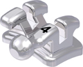 discovery® smart, Metallbracket mit Häkchen, Zahn 34, -17° Torque, 0° Angulation, Roth 18