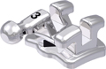 discovery® smart, Metallbracket mit Häkchen, Zahn 43, -11° Torque, +7° Angulation, Roth 18