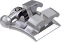 equilibrium® ti, Titanbracket mit Häkchen, Zahn 43, -11° Torque, +7° Angulation, Roth 22