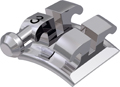 equilibrium® ti, Titanbracket mit Häkchen, Zahn 43, 0° Torque, +3° Angulation, McLaughlin-Bennett-Trevisi** 22