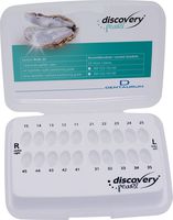 discovery® pearl, brackets en céramique, crochet sur 3èmes, 4èmes et 5èmes, 1 cas, dent 15-11 / 21-25 / 45-41 / 31-35, Roth 22, sans positionneur