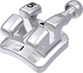 discovery® smart, Metallbracket mit Häkchen, Zahn 15, -7° Torque, 0° Angulation, Roth 22