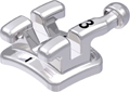 discovery® smart, Metallbracket mit Häkchen, Zahn 23, -2° Torque, +13° Angulation, Roth 22