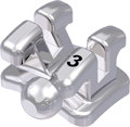 discovery® smart, Metallbracket mit Häkchen, Zahn 33, -11° Torque, +7° Angulation, Roth 22
