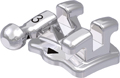 discovery® smart, Metallbracket mit Häkchen, Zahn 43, -11° Torque, +7° Angulation, Roth 22