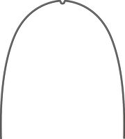 Arc idéal rematitan® LITE avec dimple, mandibule, forme étroite, rond 0,30 mm / 12