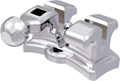discovery®, Metallbracket mit Häkchen, Zahn 44, -17° Torque, 0° Angulation, Roth 18