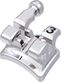 discovery®, Metallbracket mit Häkchen, Zahn 13, -2° Torque, +9° Angulation, Roth 18