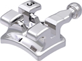 discovery®, Metallbracket mit Häkchen, Zahn 23, -2° Torque, +9° Angulation, Roth 18