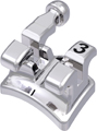 discovery®, Metallbracket mit Häkchen, Zahn 13, -2° Torque, +9° Angulation, Roth 22
